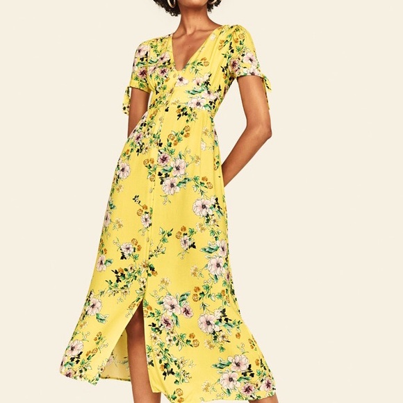 Bershka Dresses Bershka Tea Party Floral Maxi Dress Poshmark